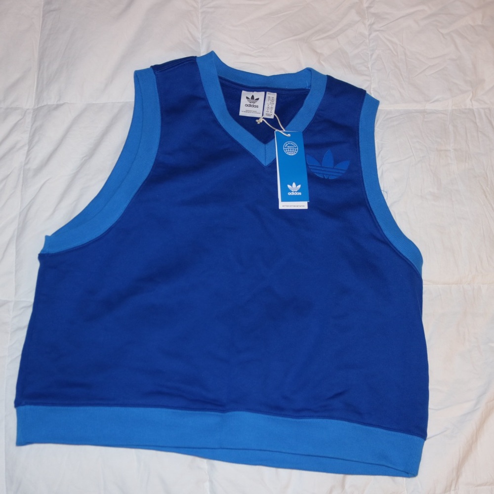 Adidas Royal Blue V-Neck Vest